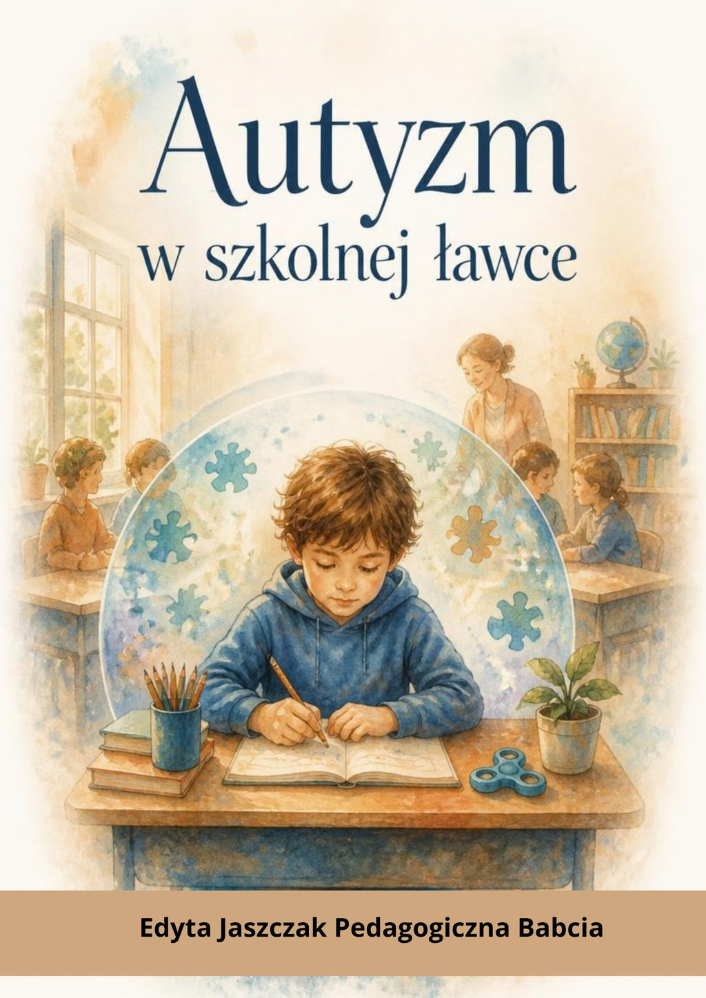 Okładka e-booka „Autyzm w szkolnej ławce” – Edyta Jaszczak, Pedagogiczna Babcia