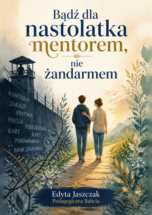 Okładka e-booka „Bądź dla nastolatka mentorem, nie żandarmem” – Edyta Jaszczak, Pedagogiczna Babcia