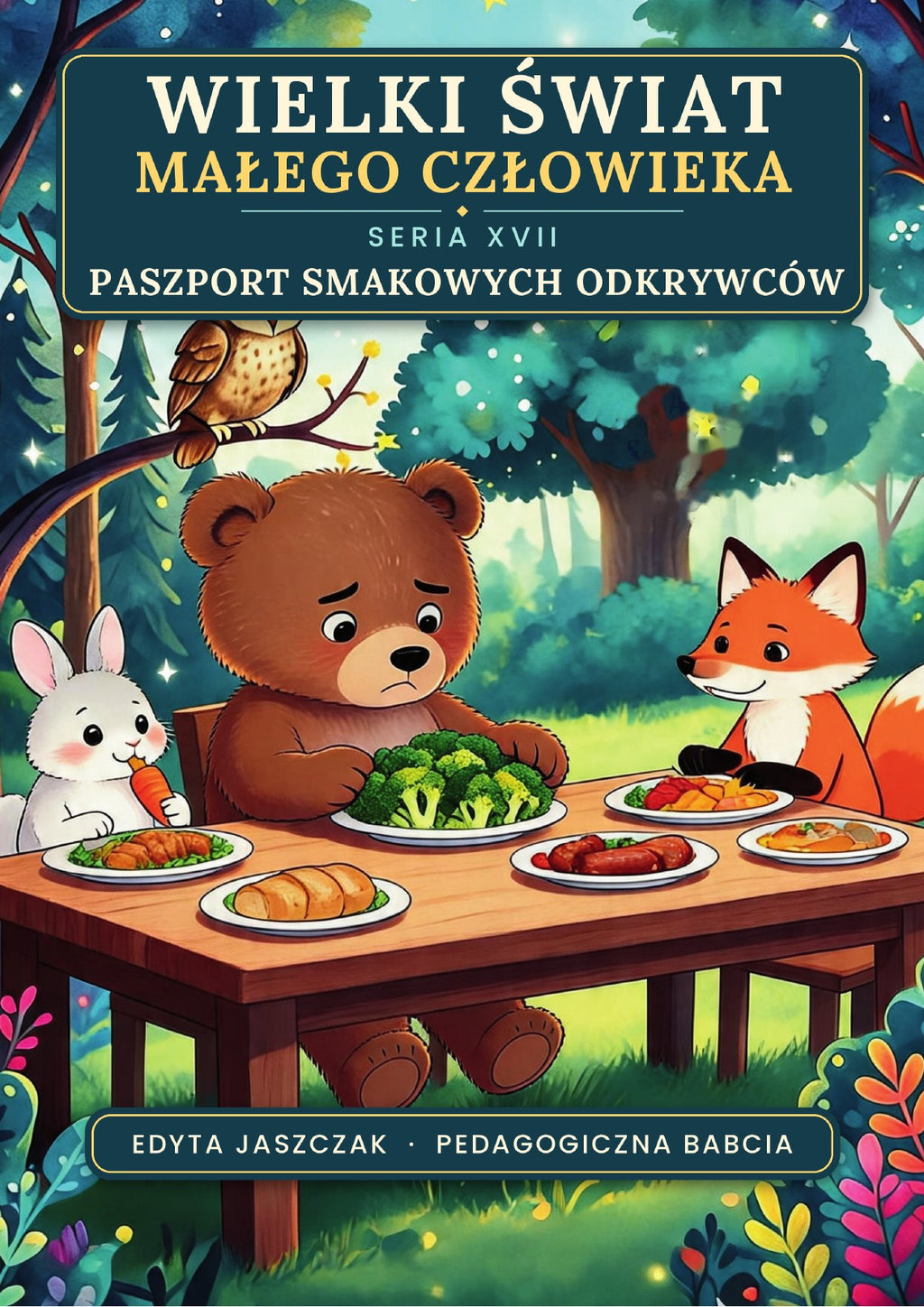 Okładka e-booka Wielki Świat Małego Człowieka. Seria XVII – Paszport smakowych odkrywców – Edyta Jaszczak, Pedagogiczna Babcia